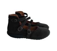 Womens Shoes Summer Square Head Flat Shallow Mouth Single Shoes Breathable and Comfortable Casual Shoes (Black, 7)