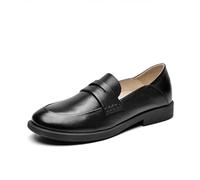 Womens Shoes Women's round toe shoes, comfortable flat shoes, handmade, comfortable and not stuffy feet, non-slip soles, four seasons single shoes slip on flat shoes