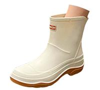 Womens Short Ankle Wellies Rain Boots Waterproof Ladies Boots Lightweight Fashion Garden Walking Boot Waterproof Antislip Ladies Wellies Wide Leg Easy Slip on Walking Safety Work Boot