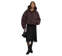 Women's Short Dark Brown Puffer Jacket with High Collar for Winter Estro Er00117989 - female - Estro - Winter Jackets - Brown - M - Jackets M