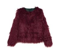 Women's Short Fur Jacket, Wedding Solid Color, Fleece Faux Fur Plush Jacket Fluffy Winter Jacket Large Sizes Cozy Jacket Oversized Y2K Fur Jacket Elegant Festive Teddy Jacket Streetwear, L