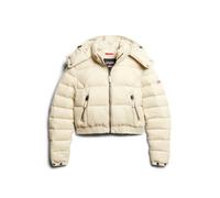Superdry Crop Fuji Puffer Jacket Beige XS Women