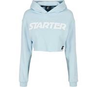 Women's short hooded sweatshirt Urban Classics Starter Bleu S