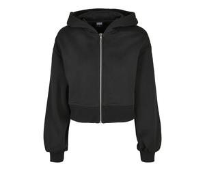 Women's short hooded zip-up sweatshirt Urban Classics Oversized Noir XL