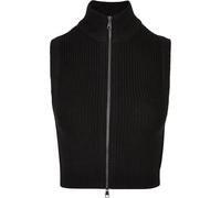 Women's short knit sleeveless jacket Urban Classics Noir XS