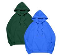 Women's Short Long Sleeve Jacket Mid Season Large Size Sweatshirts Set of 2 Casual Hoodies Drawstring Coat with Hood Coats Solid Colour Sweatshirt Simple Loungewear 2pcs, Green, L