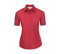 Women's short-sleeve poplin shirt Russell Athletic Rouge 4XL