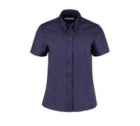 Womens Short Sleeve Shirt Plain Ladies Blouse Smart Formal Office Work Wear