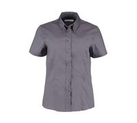 Womens Short Sleeve Shirt Plain Ladies Blouse Smart Formal Office Work Wear