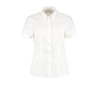 Womens Short Sleeve Shirt Plain Ladies Blouse Smart Formal Office Work Wear