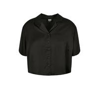 Urban Classics - Ladies Viscose Satin Resort Black - Shirt - black - XS - 100% Viscose,Satin XS