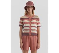 Women's Short Sleeve Striped Cardigan QS Multicolore XS