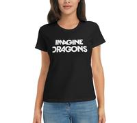 Women's Short Sleeve Summer Cotton Imagine Logo Print Tee T Shirts Crew Neck Dragons T-Shirt Tops Band Tshirt for Women Big Teen Girl Fans Merch Clothes Gift