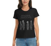 Women's Short Sleeve Summer Cotton Imagine Logo Print Tee T Shirts Crew Neck Dragons T-Shirt Tops Band Tshirt for Women Big Teen Girl Fans Merch Clothes Gift