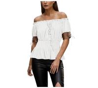 Womens Short Sleeve Tops,Women Soft Medieval Tops With Solid Colors And Half Sleeves Large Top For Women
