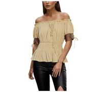 Womens Short Sleeve Tops,Women Soft Medieval Tops With Solid Colors And Half Sleeves Large Top For Women