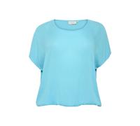 Women's short-sleeved blouse KAFFE Curve Ami Stanley Bleu 50