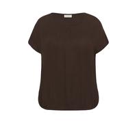Women's short-sleeved blouse KAFFE Curve Ami Stanley Marron 44