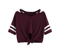 Women's Short-Sleeved T-Shirts V-Neck Top Women's Summer Hollow Casual Comfortable Chic Elegant Classics Slim Everyday Simple Versatile Top for Outdoors Beach Cheap