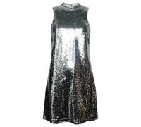 Women's short straight sequin dress Superdry Argenté M