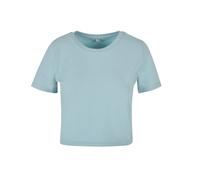 Build Your Brand Women's By042-ladies Cropped Tee T-Shirt, Ocean Blue, L