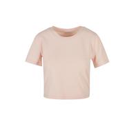 Build Your Brand Women's By042-ladies Cropped Tee T-Shirt, Pink, M
