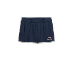 Women's short waffle top Superdry Athletic Essentials Bleu S