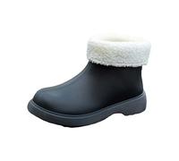 Womens Short Wellies Waterproof Ankle Boots Women Concrete Boots Short Rain for Womens Ankle Rainboot Garden Boot Ladies Rubber Outside Work with Comfort Animal Print (Black,4.5)