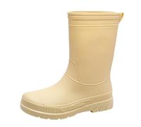 Womens Short Wellies Waterproof Boots for Women UK Ladies Garden Shoes Luck Womens Rain Boots for Women,Garden Rubber Non Slip Width Mid Calf Comfort Short Ankle Rainboots Rain Shoes(Yellow,4.5)