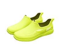 Womens Short Wellies Waterproof Boots Ladies Garden Shoes Mens Suede Zip Boots Kitchen Work Fishing Labor Non Slip Top Short Tube Rain Rubber Cover for (Green,8)