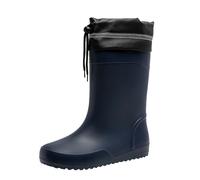 Womens Short Wellies Waterproof Boots Ladies Garden Shoes Road Wolf Boots Men's Mid Calf Flat Sole Fashion Rain Season Reinforced Rain Rubber Sole Cowboy Men (Blue,6.5)