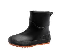 Womens Short Wellington Boots Waterproof Chelsea Welly Anti Slip Rain Boots Outdoor Safety Work Booties Chunky Non-Slip Wedge Booties Garden Welly Shoes Ankle Ladies Wellies Outdoors Garden Walking