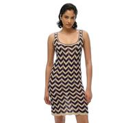 Superdry Zigzag Sleeveless Short Dress Brown S Woman