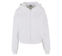 Women's short zip-up hooded sweatshirt Urban Classics Cozy Blanc XL
