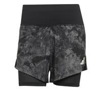 adidas Adi365 Spray Dye Womens Running Shorts Grey 2 In 1 Twin Short Run Sports