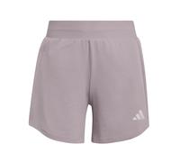 adidas Women's Pacer Essentials Knit High-Rise Shorts, preloved fig/White, XXS 3 inch