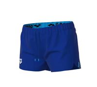 Arena Women's Team Solid 100% Polyester Athletic Shorts with Side Pockets and Drawstring, Royal, X-Small