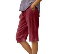 Womens Shorts cotton linen Vintage Athletic Running Workout Baggy Shorts Womens Cargo Pants Summer Fifth Pants Sports Drawstring Shorts Women'S Summer Shorts Casual Board Shorts Daily Clothes