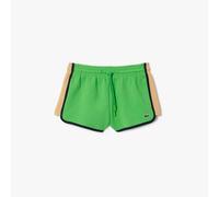 Women's Shorts Lacoste Contrast Panel Piqué in Green