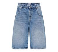 ONLY Women's Onlmate Reg Baggy Long DNM Noos Denim Shorts with Medium Waist for Everyday use, Blue, M