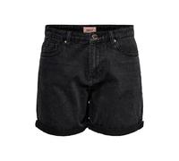 ONLY Women's Onlphine Life Bb Mas0003 Shorts, Black Denim, S UK