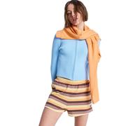 Roxy Perfect Stripe - Women Brown Sweat Shorts With Side Seam Split