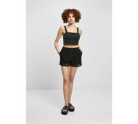 Urban Classics Women's Ladies Crochet Lace Resort Shorts Shorts, Black,