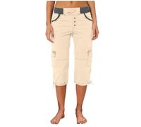 Womens Shorts Walking Cargo 3/4 Length Hiking Shorts Lightweight Summer Capri Cropped Outdoor Pants with Multi Pockets Drawstring Elastic Waist Ladies Work Short Pants Loose Slim Fit Short Trousers