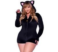 Women's Shorty wetsuits Leg Avenue Plus Black Noir 3X/4X