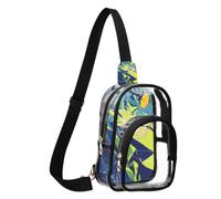 Womens Shoulder Bag Crossbody Medium Backpack for Man Cute Cartoon Mint Green Tigers Cool