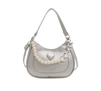 Womens Shoulder Bag Korean Crossbody Bag Fashionable Armpit Pearls Handbag PU Leather Messenger For Party Women Pu Leather Crossbody Korean Shoulder Trend Pearls Handbag