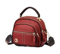 Women's Shoulder Bag, Leather Tote Bags | Simple Leather Tote Bag, Modern Shoulder Travel Bag for Girls Made of PU Leather, Hobo Bags for Women with Adjustable Shoulder Strap for Street, red,
