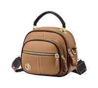 Women's Shoulder Bag, Leather Tote Bags | Simple Leather Tote Bag, Modern Shoulder Travel Bag for Girls Made of PU Leather, Hobo Bags for Women with Adjustable Shoulder Strap for Street, Khaki,