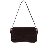 Women's Shoulder Bag Suede Handbag Underarm Purse Tote Bag Brown Suede Purse Y2K Crossbody Bag with 2 Removable Straps, Coffee, M